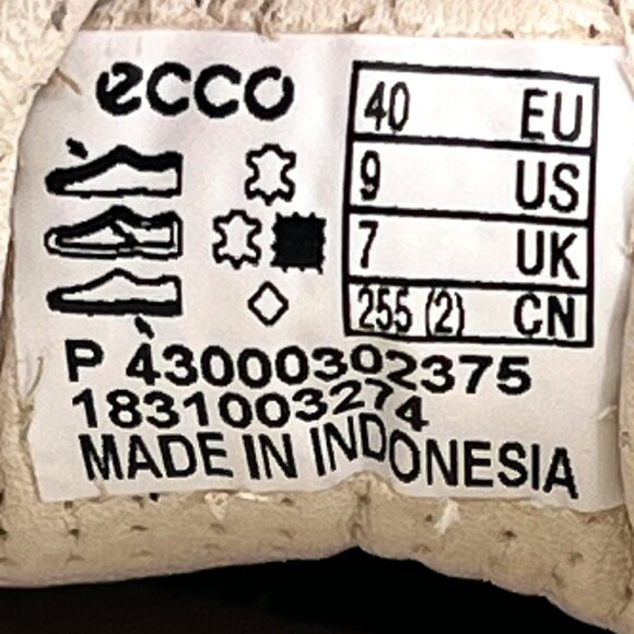 Ecco Soft Nubuck Leather Casual Sneakers Shoes Womens 9 Warm Grey Extra Width - Picture 3 of 14